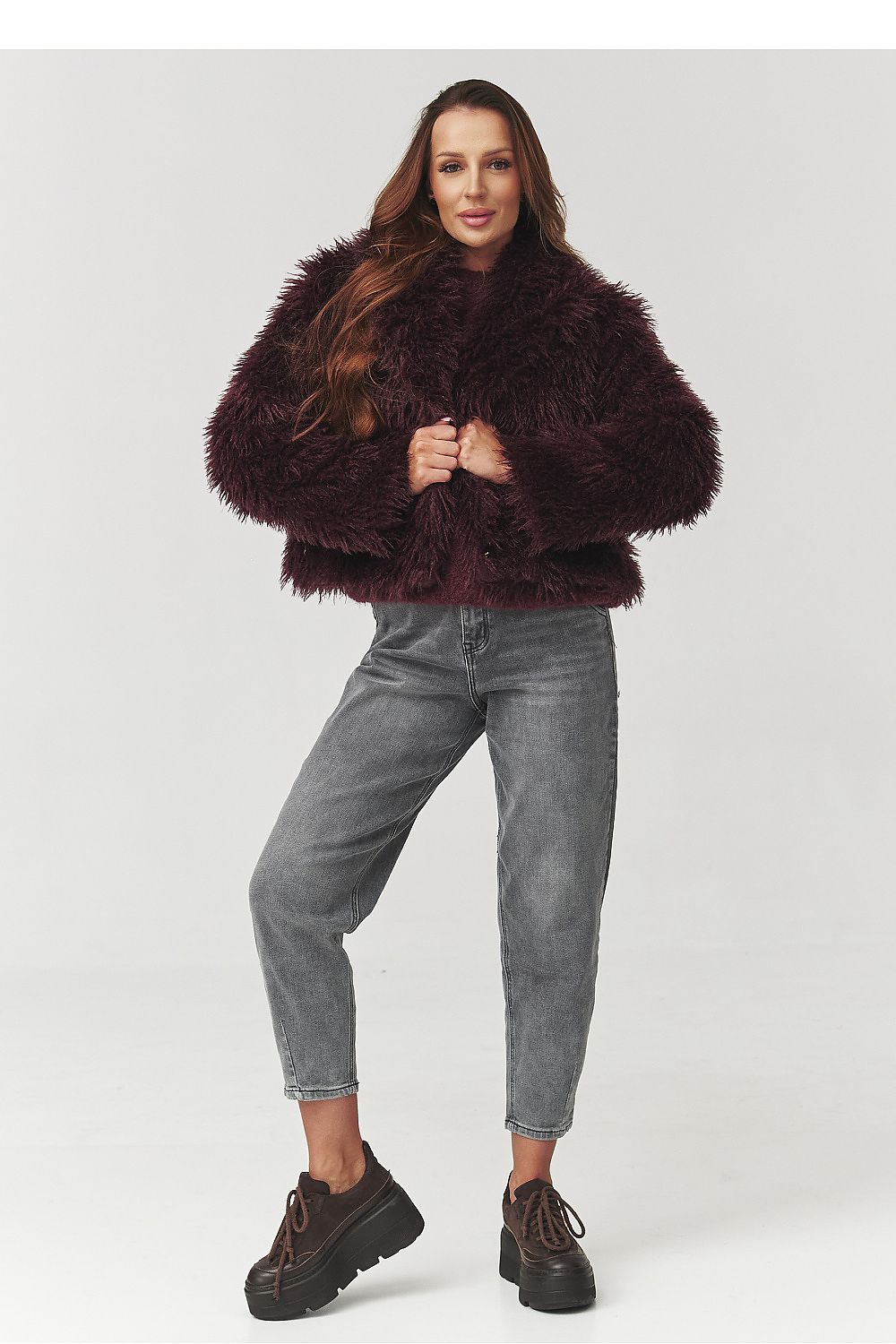 Jacket model 219750 Makadamia